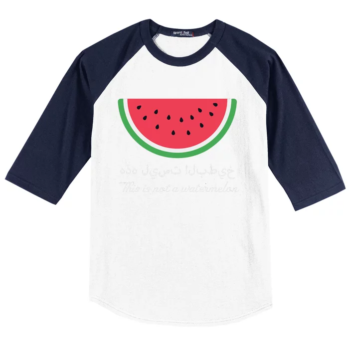 This Is Not A Watermelon Palestine Flag Baseball Sleeve Shirt