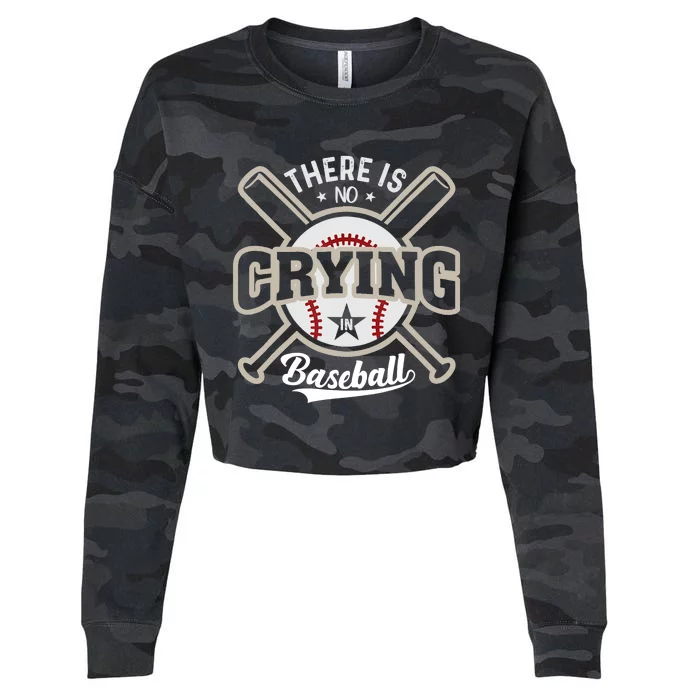 There Is No Crying In Baseball Cropped Pullover Crew