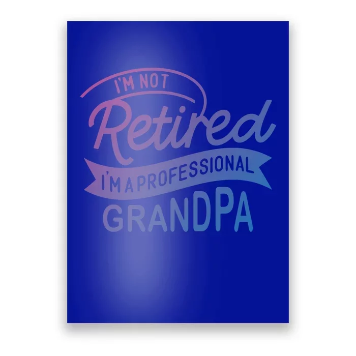 This Im Not Retired Im A Professional Grandpa Gift Poster