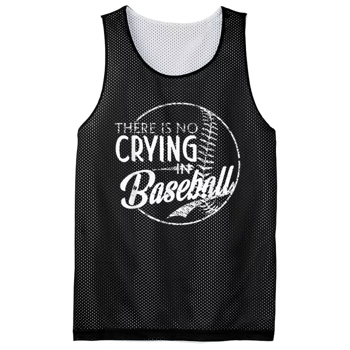 There Is No Crying In Baseball Sports Funny Baseball Mesh Reversible Basketball Jersey Tank