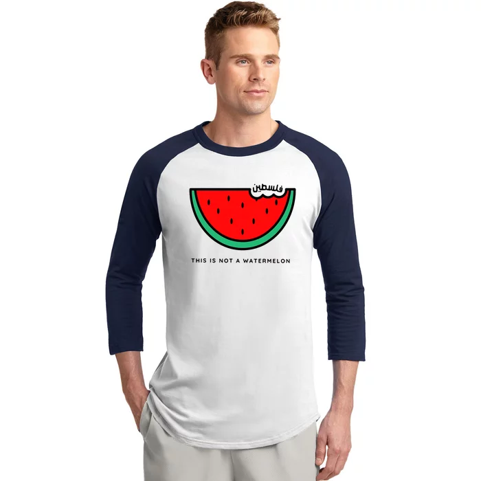 This Is Not A Watermelon Funny Joke Baseball Sleeve Shirt