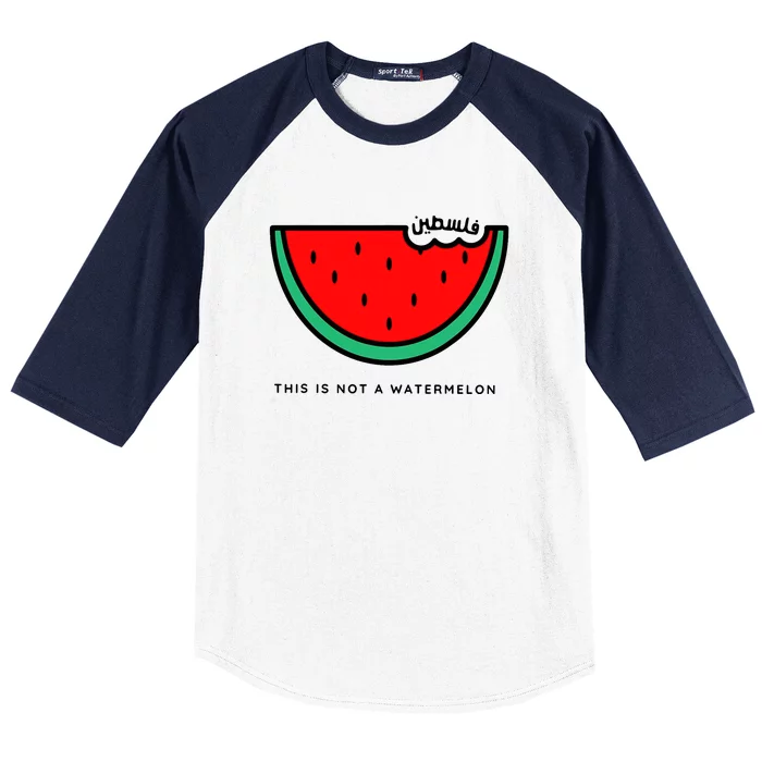 This Is Not A Watermelon Funny Joke Baseball Sleeve Shirt