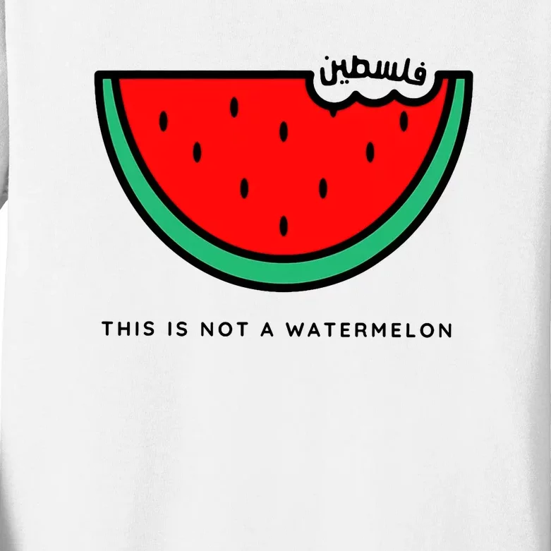 This Is Not A Watermelon Funny Joke Kids Long Sleeve Shirt