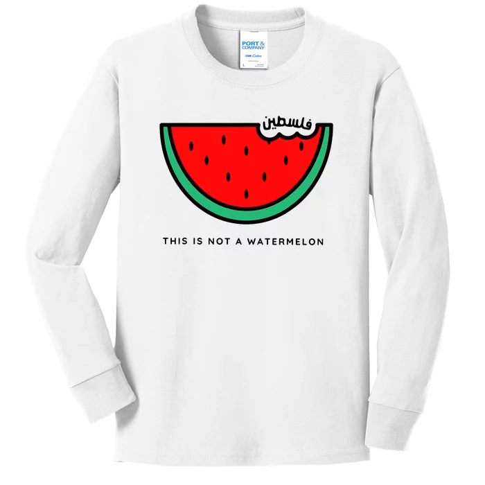 This Is Not A Watermelon Funny Joke Kids Long Sleeve Shirt