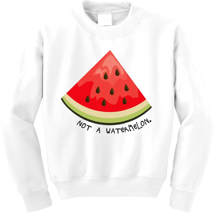 This Is Not A Watermelon Watermelon Freedom Solidarity Kids Sweatshirt