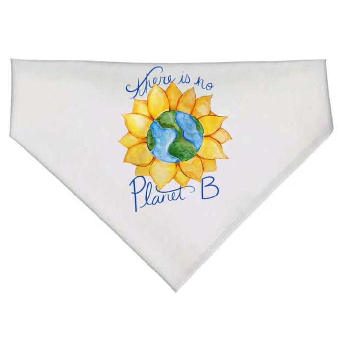 There Is No Planet B Earth Day Gift USA-Made Doggie Bandana