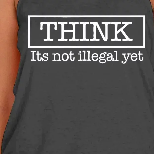 Think ItS Not Illegal Yet Women's Knotted Racerback Tank