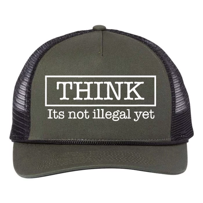 Think ItS Not Illegal Yet Retro Rope Trucker Hat Cap