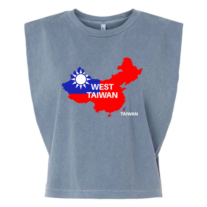 Taiwan Is Not China West Taiwan Gift Garment-Dyed Women's Muscle Tee