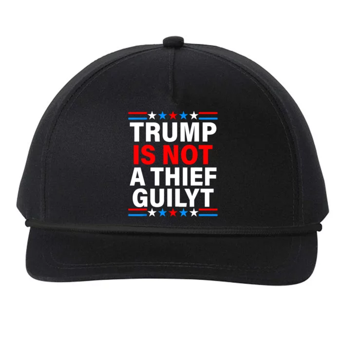 Trump Is Not A Thief Trump Is Not Guilty Snapback Five-Panel Rope Hat