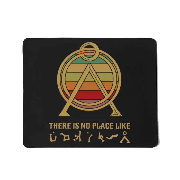 There Is No Place Like Home Vintage Stargate Atlantis Symbol Mousepad