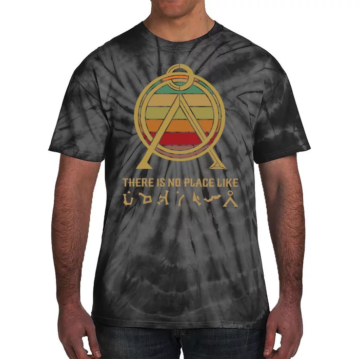 There Is No Place Like Home Vintage Stargate Atlantis Symbol Tie-Dye T-Shirt