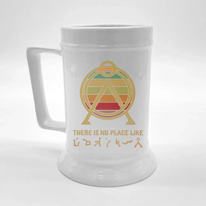 There Is No Place Like Home Vintage Stargate Atlantis Symbol Front & Back Beer Stein