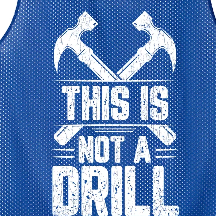 This Is Not A Drill Funny Sarcasm Sarcastic Sayings Graphic Cute Gift Mesh Reversible Basketball Jersey Tank