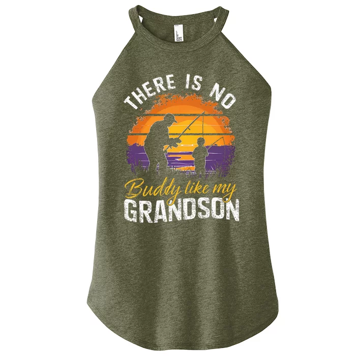 There Is No Buddy Like My Grandson Matching Grandpa Outfit Women’s Perfect Tri Rocker Tank