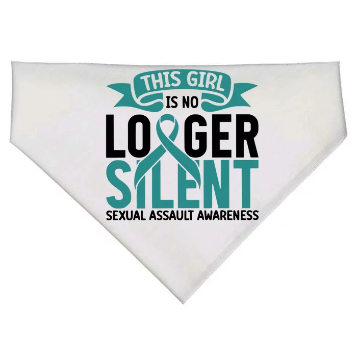 This Is No Longer Silent Sexual Assault Awareness Month Gift USA-Made Doggie Bandana