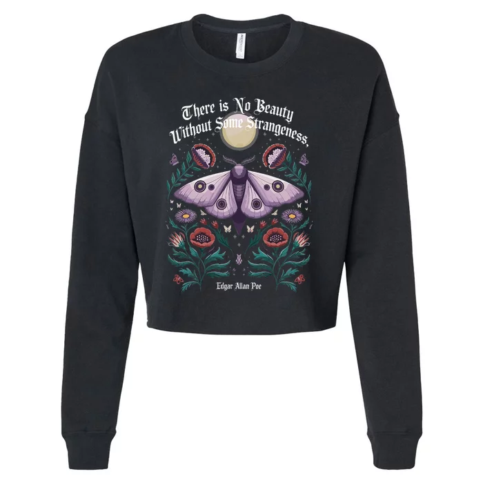 There Is No Beauty Without Some Strangeness Edgar Allan Poe Cropped Pullover Crew