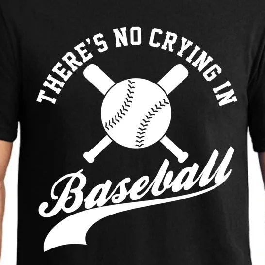 There is no Crying in Baseball Funny Sports Softball Funny Pajama Set