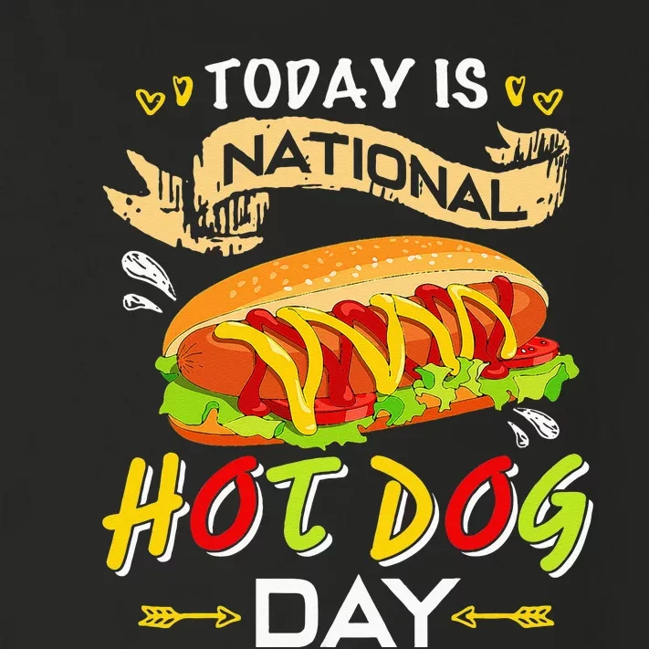 Today Is National Hot Dog Day Funny Hot Dog Gifts Toddler Long Sleeve Shirt