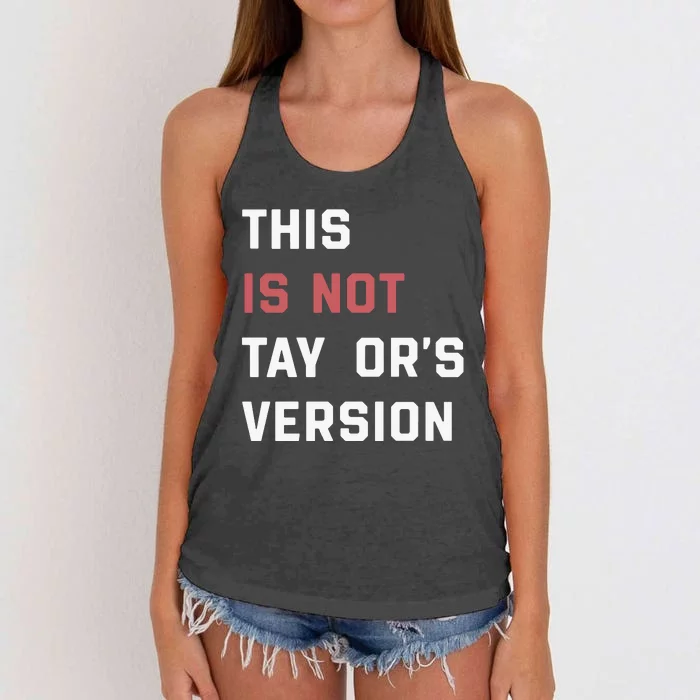 This Is Not Tay Version Women's Knotted Racerback Tank