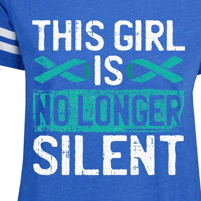 This Is No Longer Silent Sexual Assault Awareness Enza Ladies Jersey Football T-Shirt