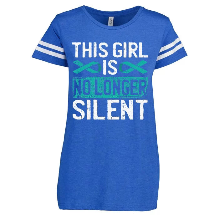 This Is No Longer Silent Sexual Assault Awareness Enza Ladies Jersey Football T-Shirt