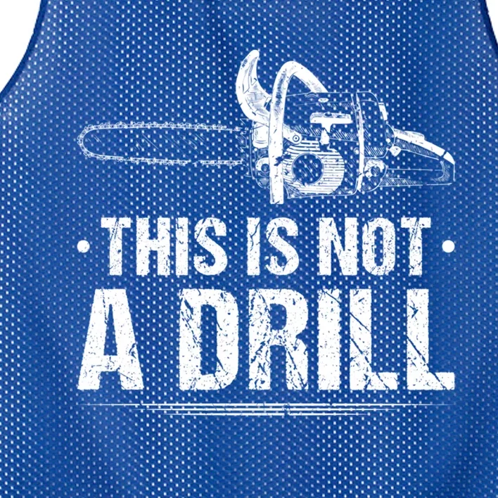 This Is Not A Drill Chainsaw Woodworking Gift Mesh Reversible Basketball Jersey Tank