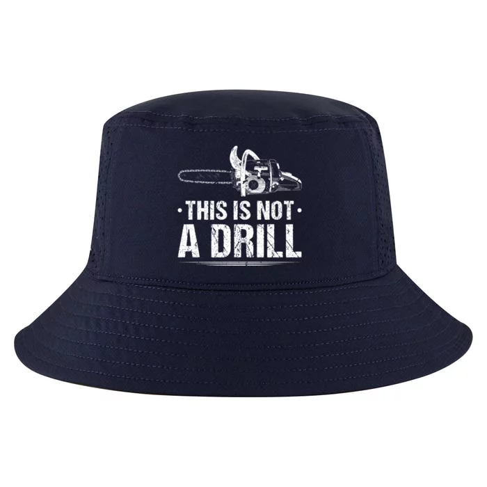 This Is Not A Drill Chainsaw Woodworking Gift Cool Comfort Performance Bucket Hat