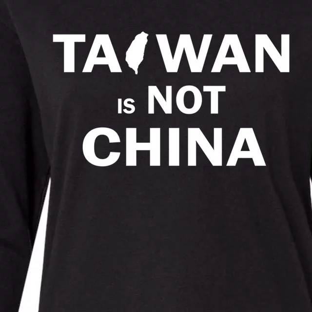 Taiwan Is Not China Independent Free Taiwan Cute Gift Womens Cotton Relaxed Long Sleeve T-Shirt