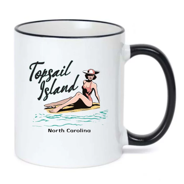 Topsail Island North Carolina Black Color Changing Mug