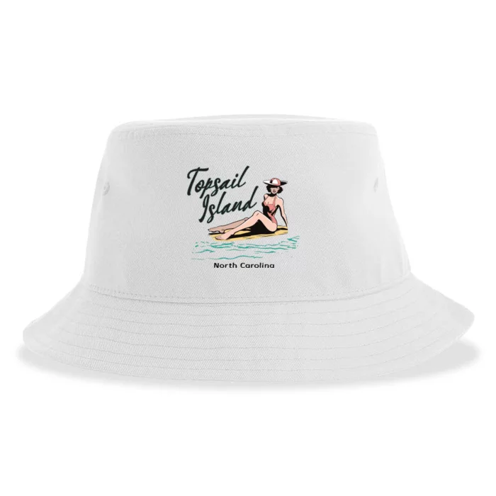 Topsail Island North Carolina Sustainable Bucket Hat