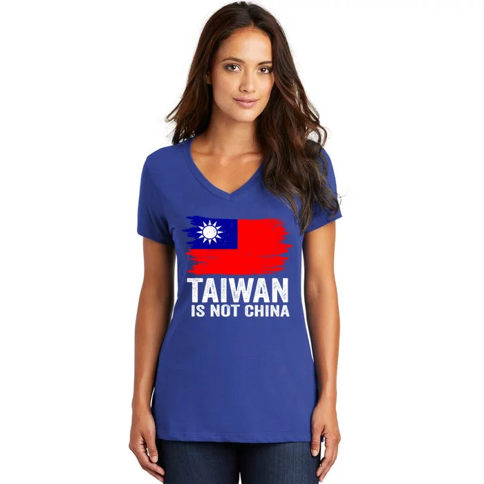 Taiwan Is Not Part Of China Support And Defend Democracy Gift Women's V-Neck T-Shirt