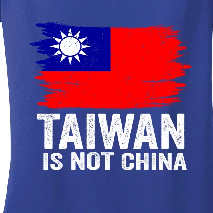 Taiwan Is Not Part Of China Support And Defend Democracy Gift Women's V-Neck T-Shirt