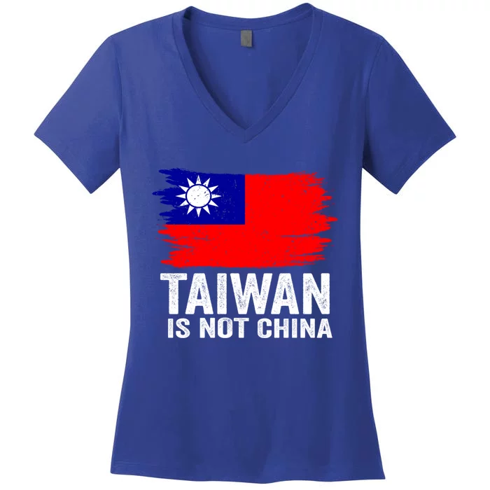 Taiwan Is Not Part Of China Support And Defend Democracy Gift Women's V-Neck T-Shirt