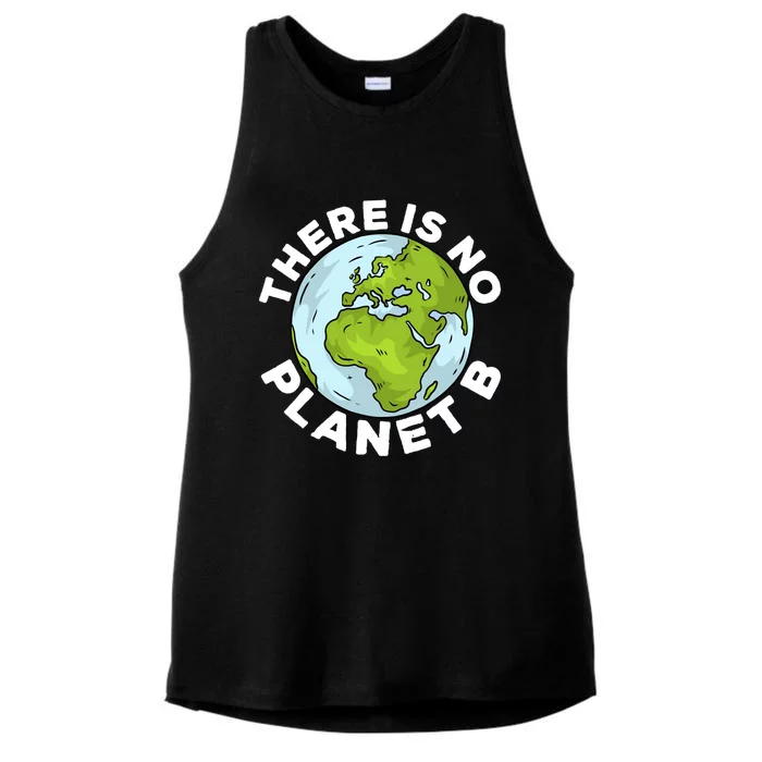 There Is No Planet B Love Mother Earth Environtal Funny Gift Ladies Tri-Blend Wicking Tank