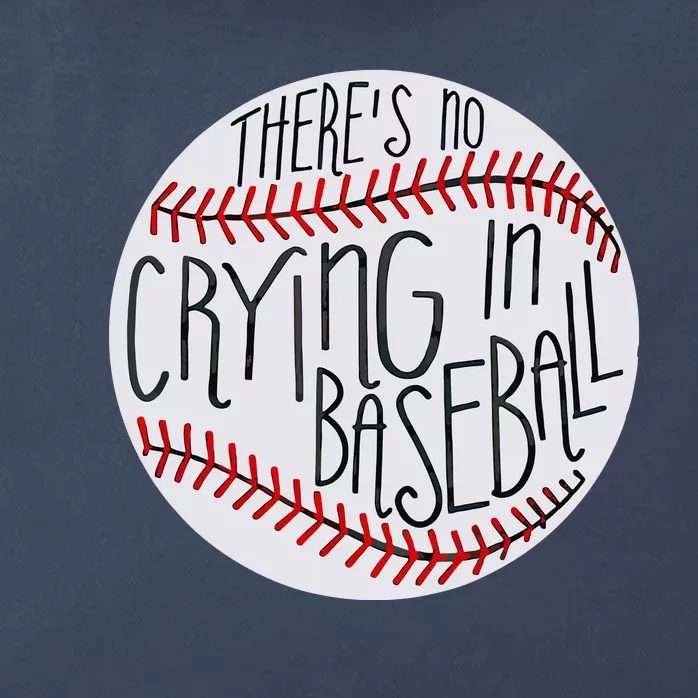 There Is No Crying In Baseball Funny Sports Ball Game Zip Tote Bag