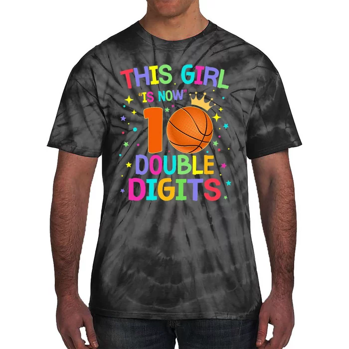 This Is Now 10 Double Digits 10th Birthday Basketball Tie-Dye T-Shirt