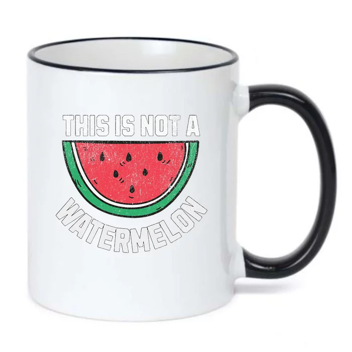 This Is Not a Watermelon Palestine Free Palestinian Black Color Changing Mug