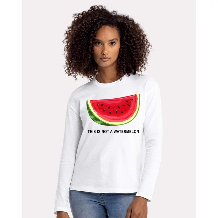 This Is Not A Watermelon Funny Womens Cotton Relaxed Long Sleeve T-Shirt