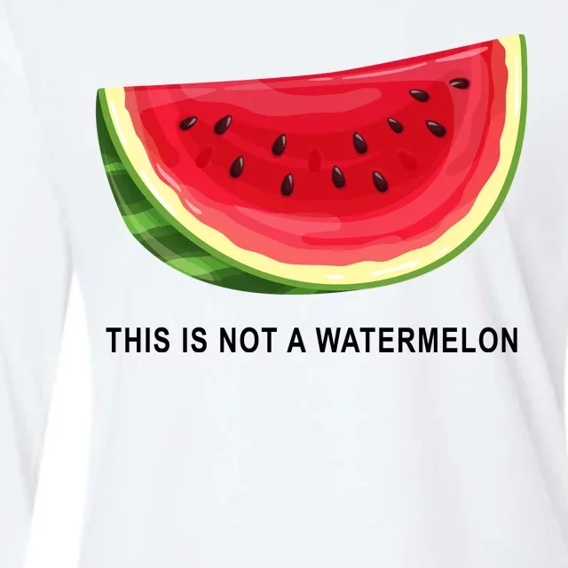 This Is Not A Watermelon Funny Womens Cotton Relaxed Long Sleeve T-Shirt