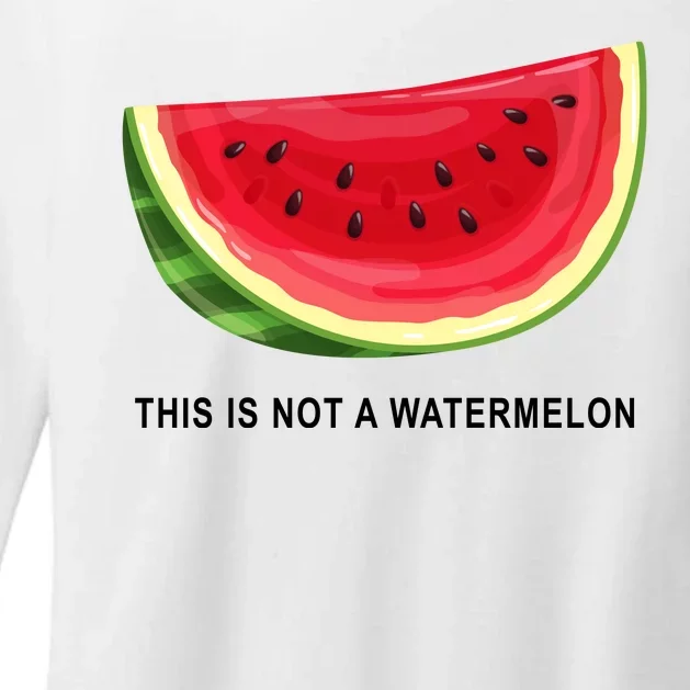 This Is Not A Watermelon Funny Womens CVC Long Sleeve Shirt