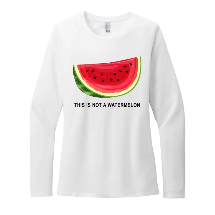 This Is Not A Watermelon Funny Womens CVC Long Sleeve Shirt