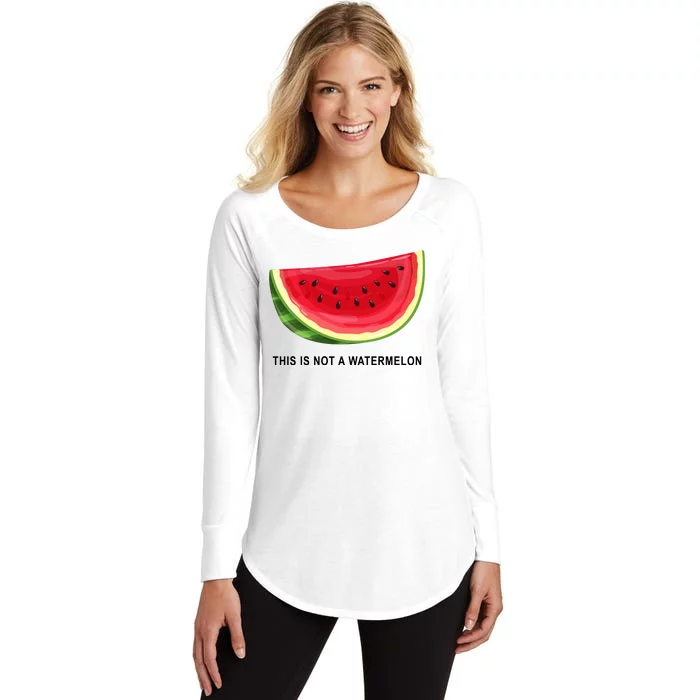 This Is Not A Watermelon Funny Women's Perfect Tri Tunic Long Sleeve Shirt