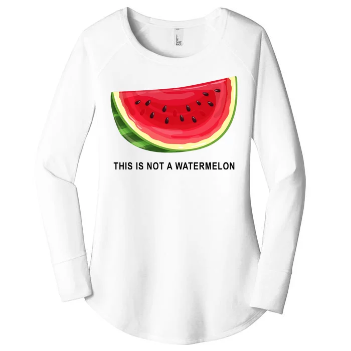 This Is Not A Watermelon Funny Women's Perfect Tri Tunic Long Sleeve Shirt