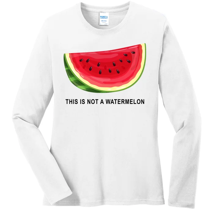 This Is Not A Watermelon Funny Ladies Long Sleeve Shirt