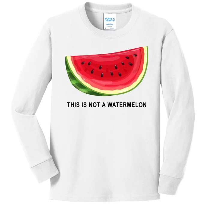 This Is Not A Watermelon Funny Kids Long Sleeve Shirt