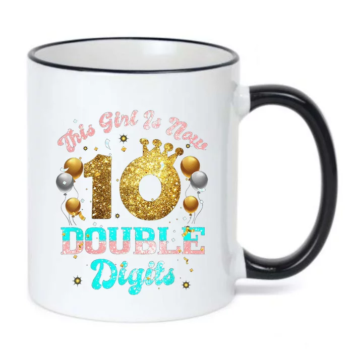 This Is Now Double Digits Birthday 10 Year Old Black Color Changing Mug