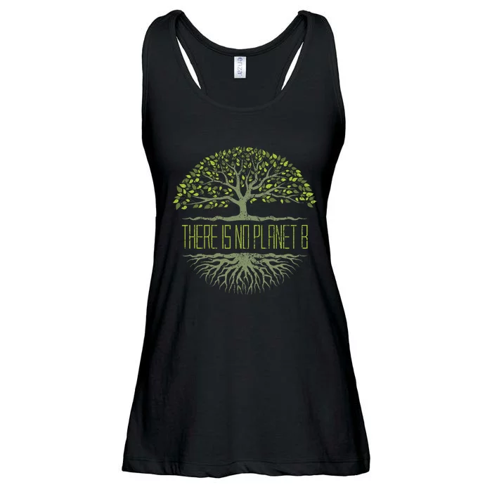 There Is No Planet B Earth Day Ladies Essential Flowy Tank