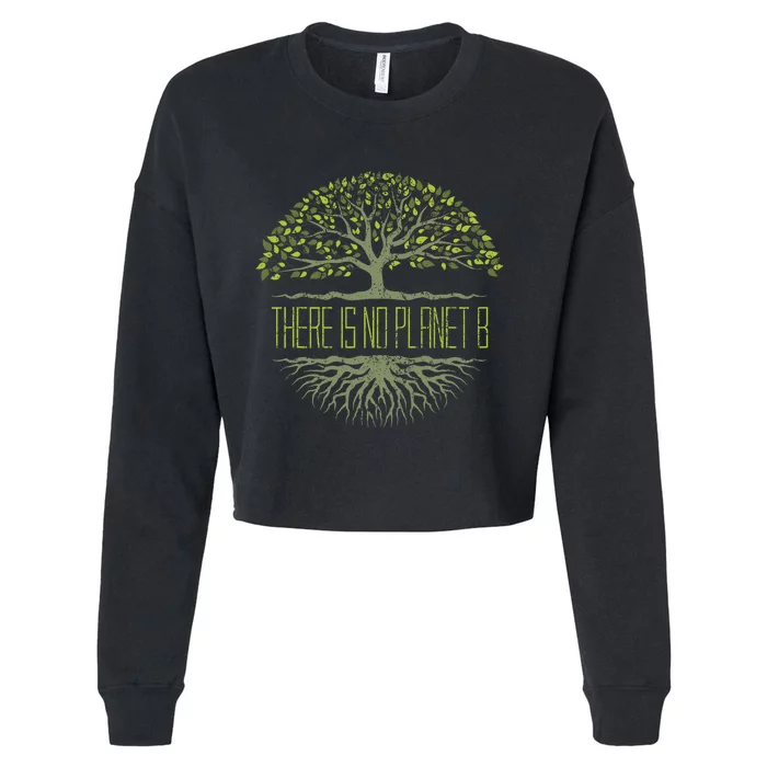 There Is No Planet B Earth Day Cropped Pullover Crew