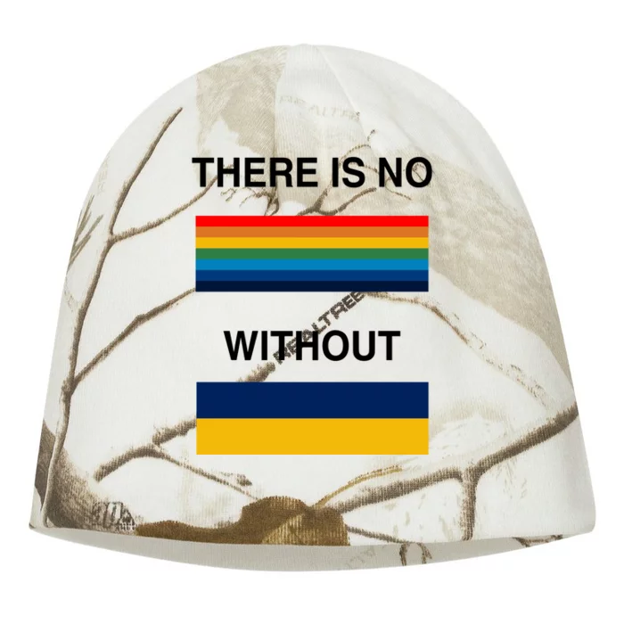 There Is No Rainbow Without Yellow And Blue Kati - Camo Knit Beanie